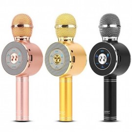 Колонка микрофон Bluetooth Mp3 караоке WS-668 led