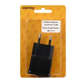 Зарядное сетевое сзу USB 2x 2.1A Super Charge SBP-9043