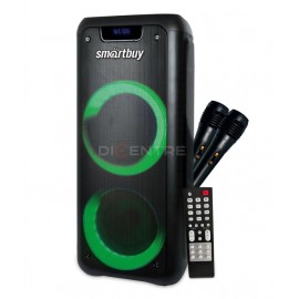 Колонка Bluetooth MP3 караоке LED 2 микрофона MEGA BOOM SBS-550
