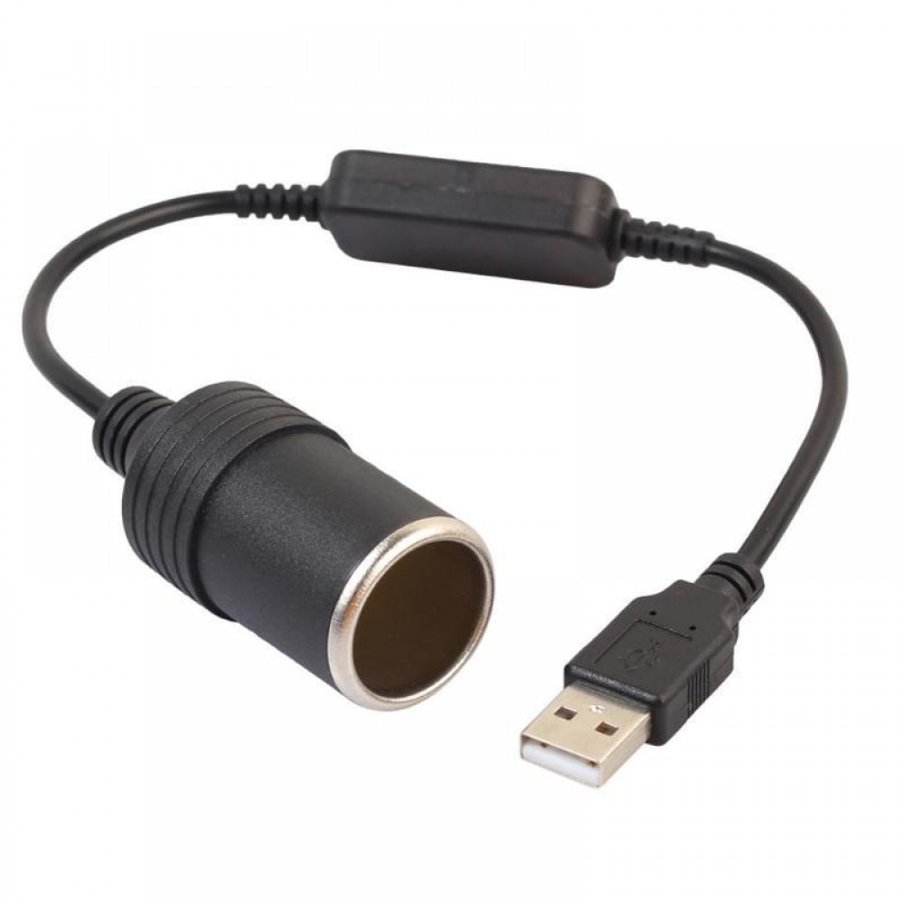 Переходник кабель адаптер USB - гнездо прикуриватель