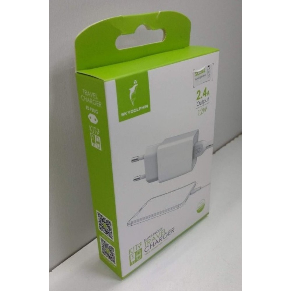 Зарядное сетевое сзу USB SC36L + кабель lightning apple