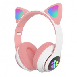 Наушники bluetooth Cat STN-28 с ушками LED черн