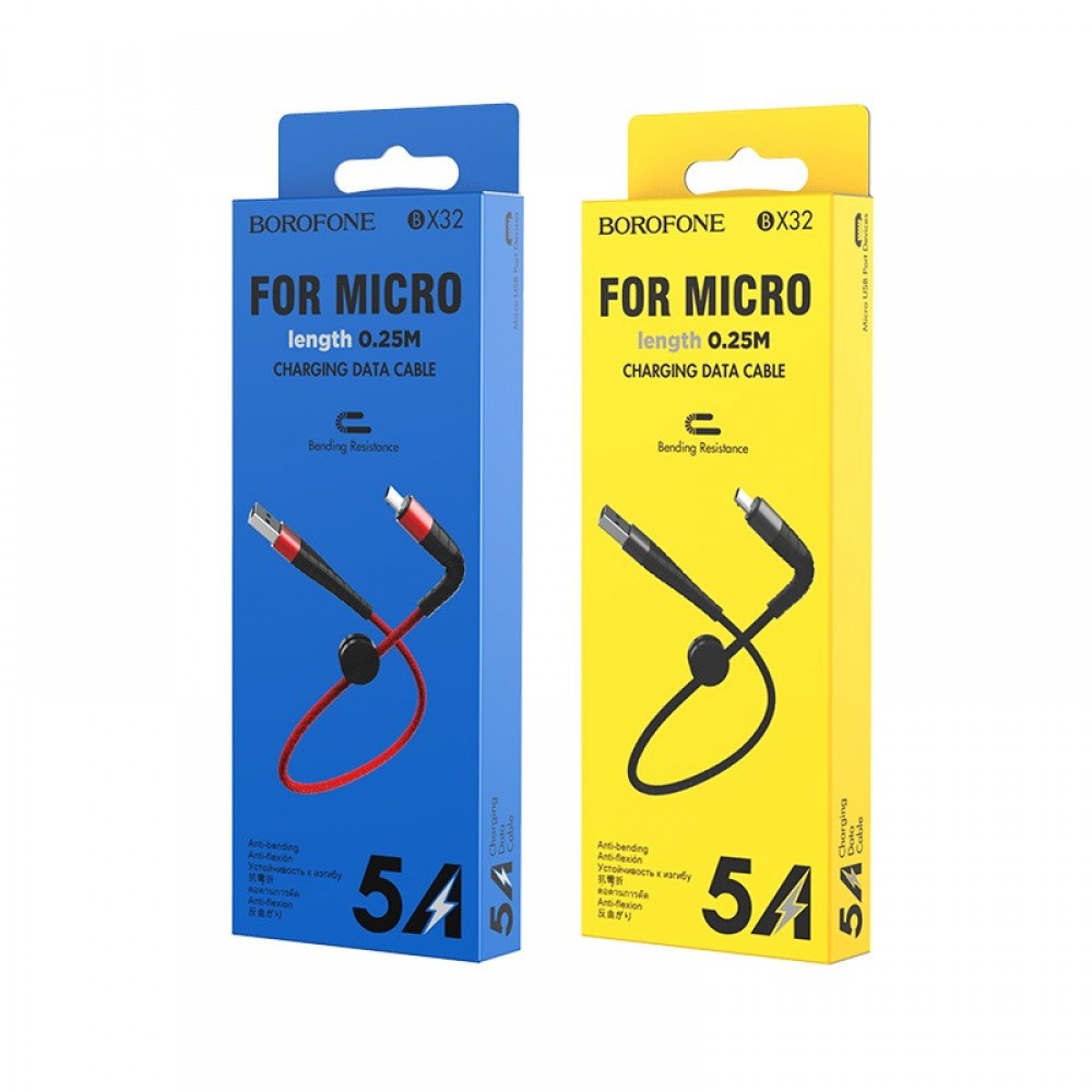Кабель micro USB Borofone BX32 0.25m 5A черный