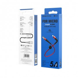 Кабель micro USB Borofone BX32 0.25m 5A черный