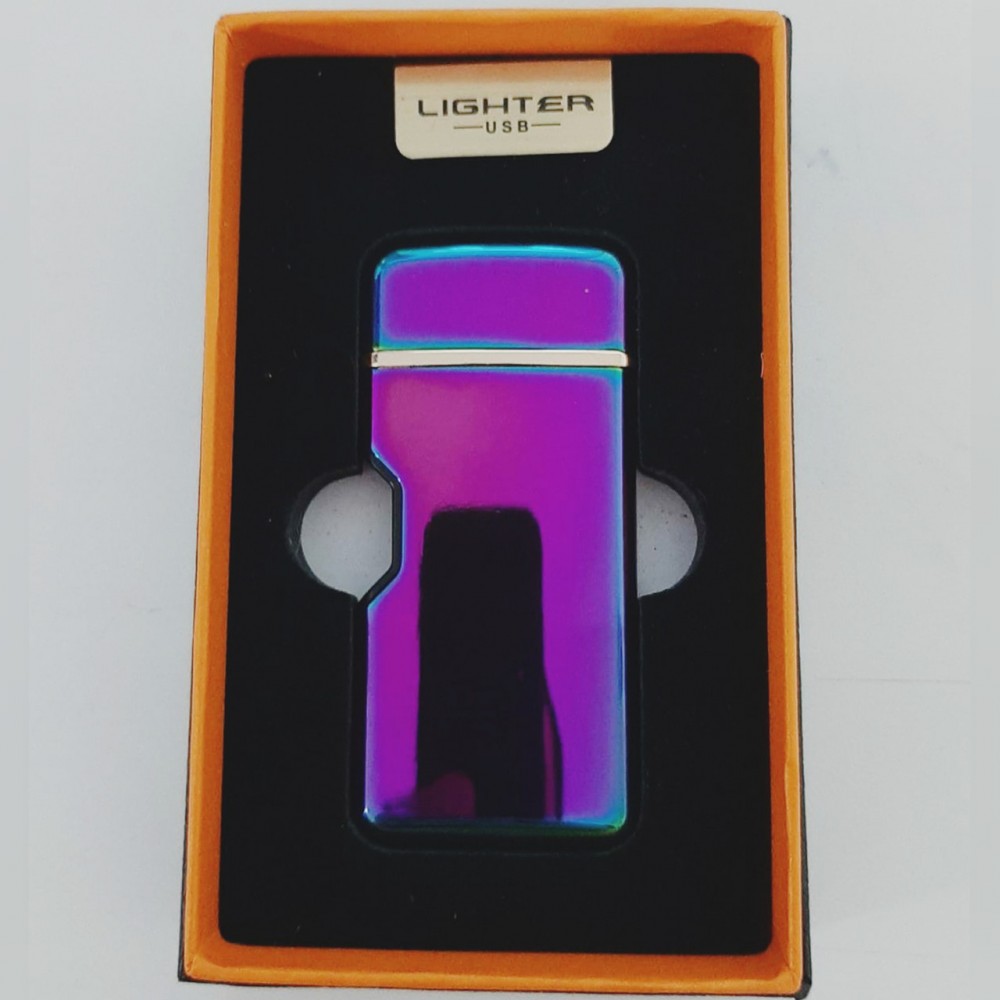 Зажигалка Usb металл Выемка под палец