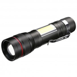 Фонарик 520 T6+Cob micro USB зум металл