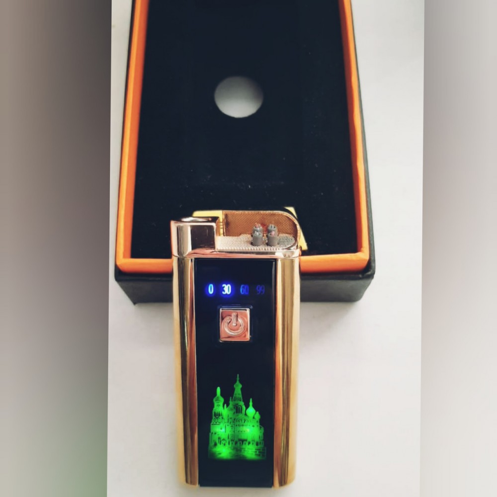 Зажигалка Usb плазменная  2 дуги с фонариком HL48-02 