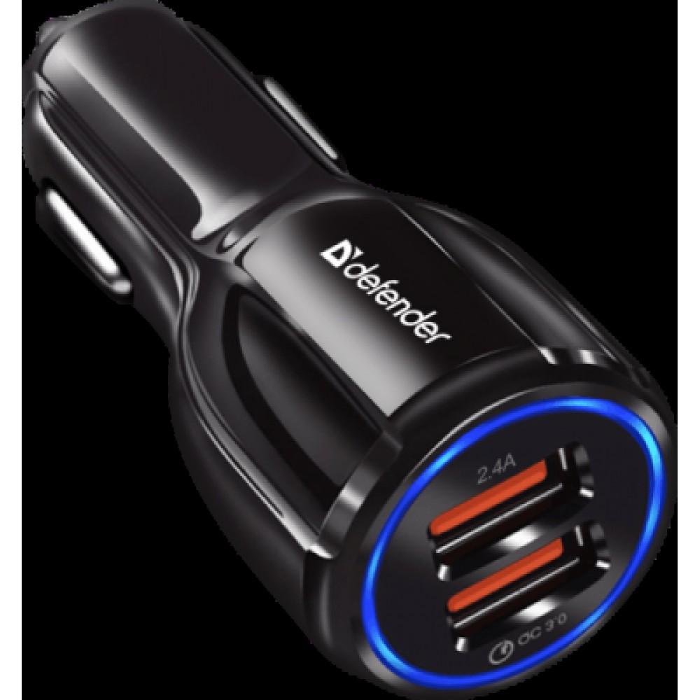 Зарядное автомобильное быстрое АЗУ usb Defender UCA-100 QC 3.0