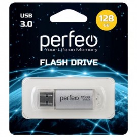 Флешка USB 3.0 128Gb Perfeo Silver Metal