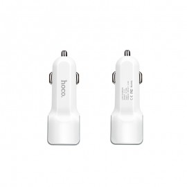 Зарядное автомобильное азу usb 2x Hoco Z23 2.4A белый