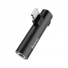 Переходник для Apple lightning - 3.5 гнездо aux+питание Hoco LS21