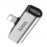 Переходник для Apple lightning - 3.5 гнездо aux+питание Hoco LS25