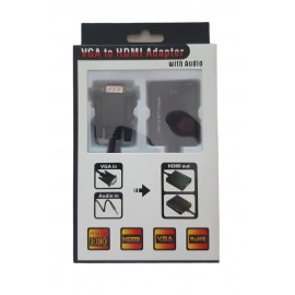 Конвертер видеосигнала VGA в HDMI (штекер - гнездо) гибкий