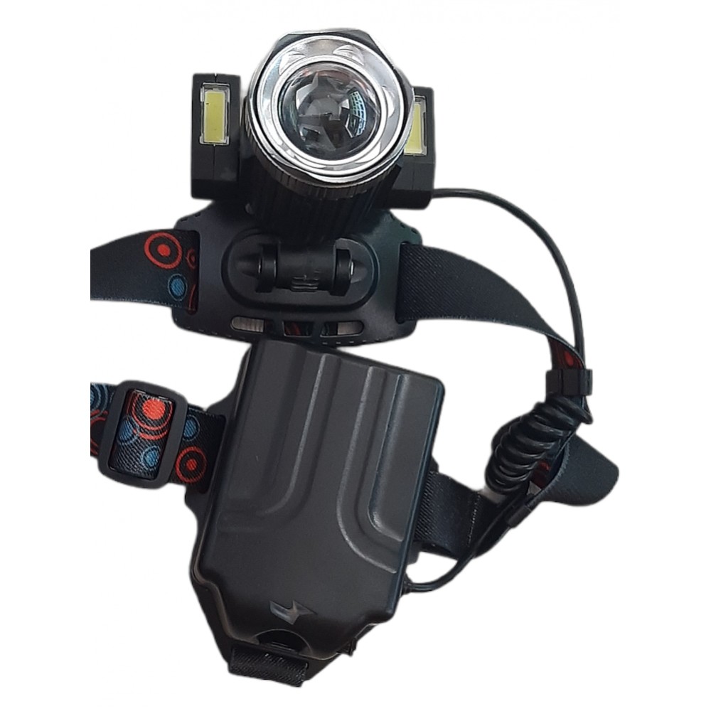 Фонарик налобный Headlight Rotary Zoom поворотных квадратных + t6 zoom