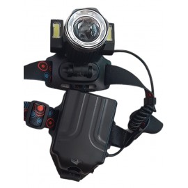 Фонарик налобный Headlight Rotary Zoom поворотных квадратных + t6 zoom