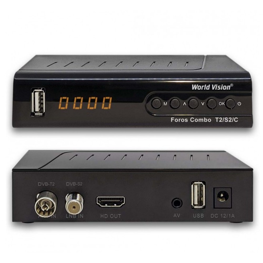 Ресивер DVB-T2/C спутник World Vision Foros Combo