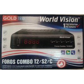 Ресивер DVB-T2/C спутник World Vision Foros Combo