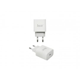 Зарядное сетевое сзу USB ISA HS9 быстрое Type-C PD 3.0 белый