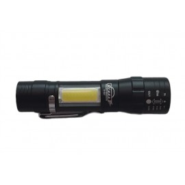Фонарик H-607 micro USB зум +  COB