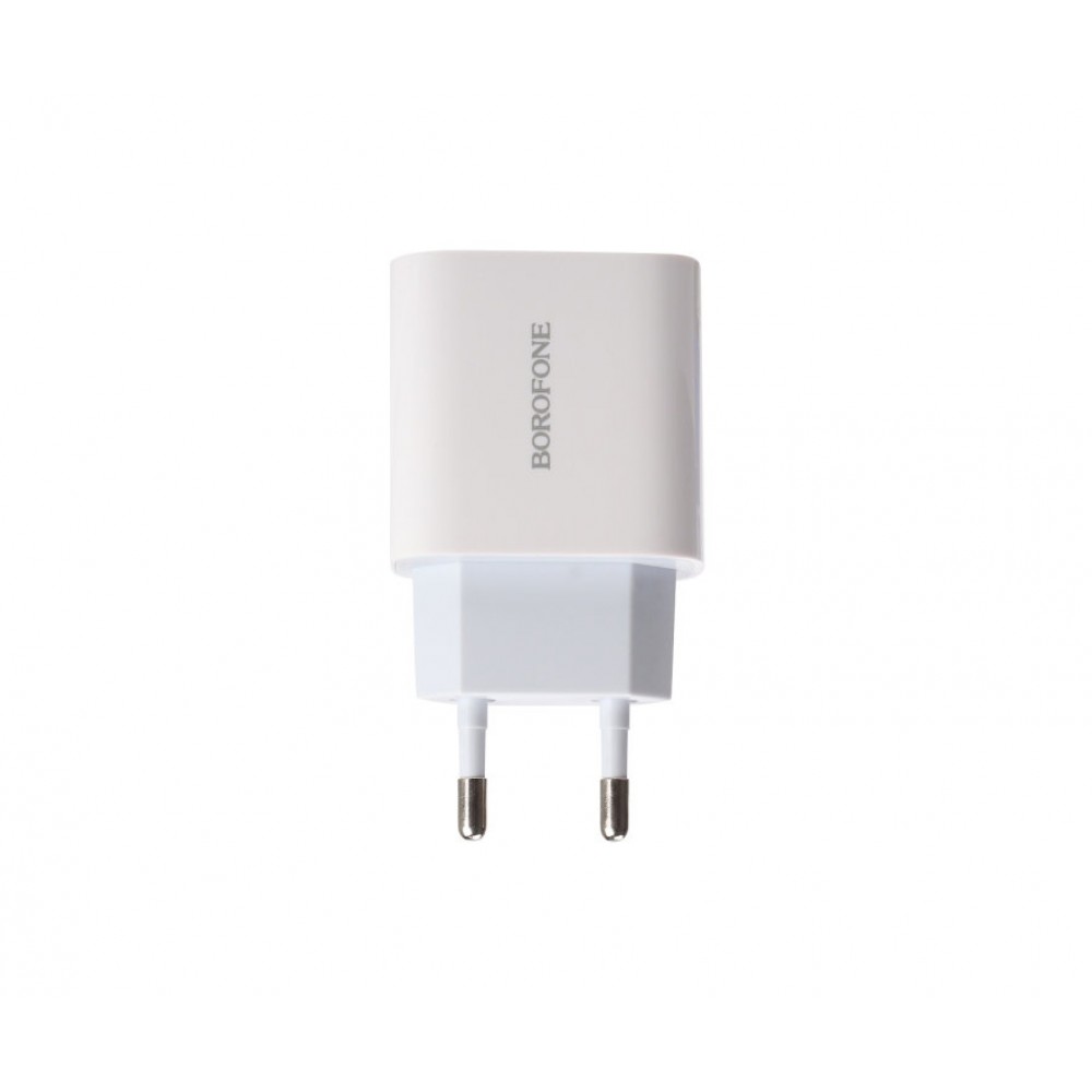 Зарядное сетевое сзу Borofone BA38A быстрое Type-C PD 3.0 - lightning кабель, белый