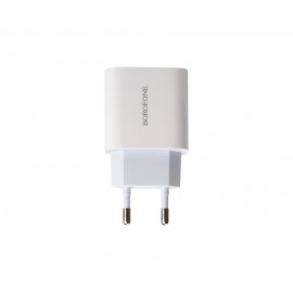 Зарядное сетевое сзу Borofone BA38A быстрое Type-C PD 3.0 - lightning кабель, белый