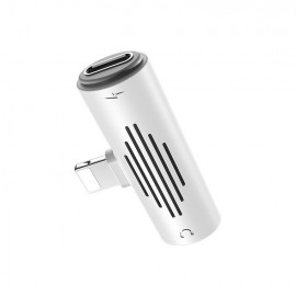 Переходник для Apple lightning - 3.5 гнездо aux+питание Borofone BV7
