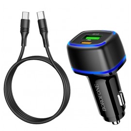 Зарядное автомобильное АЗУ Borofone BZ14A быстрое QC 3.0 + type-c
