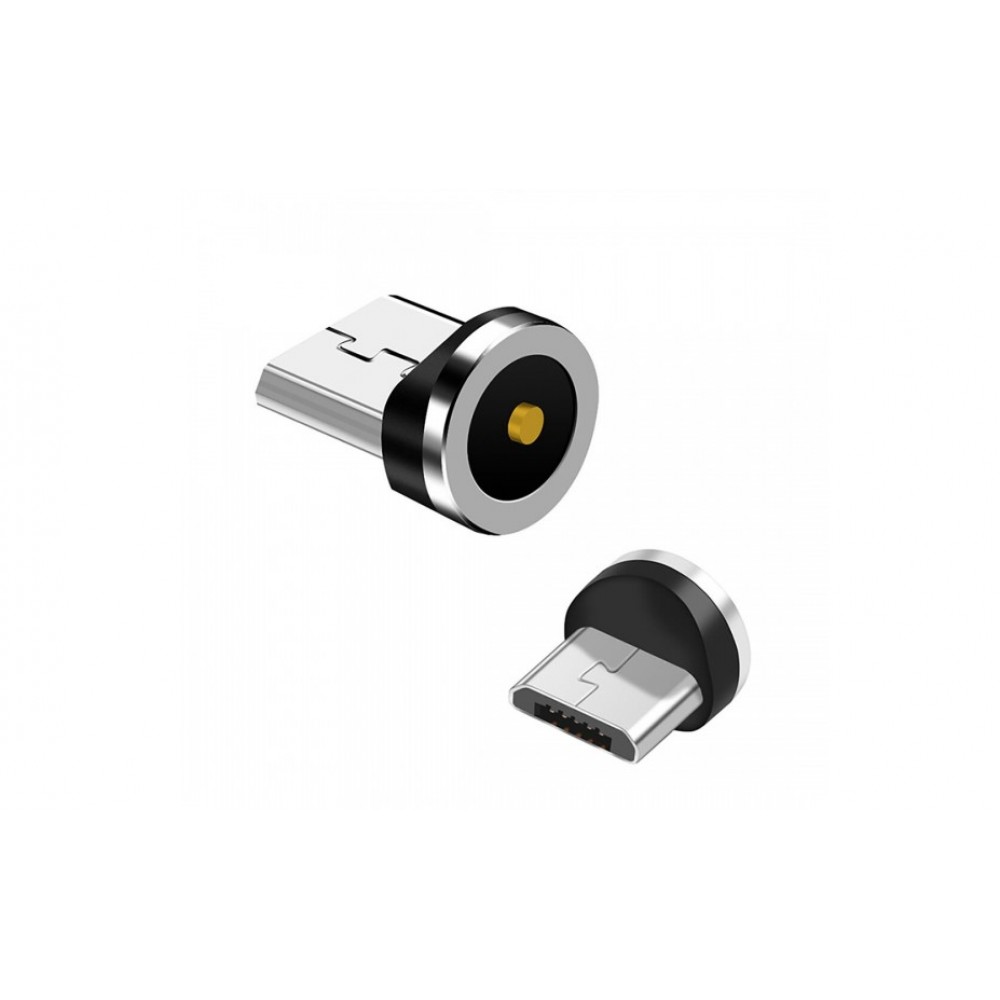Наконечник micro usb штекер на кабель магнитный, круглый