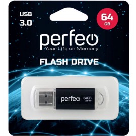 Флешка USB 3.0 64Gb Perfeo C14 Black metal