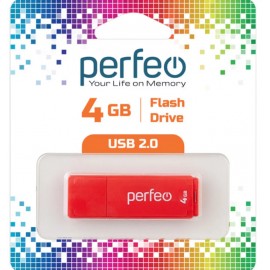 Флешка USB 4Gb Perfeo C04 Red