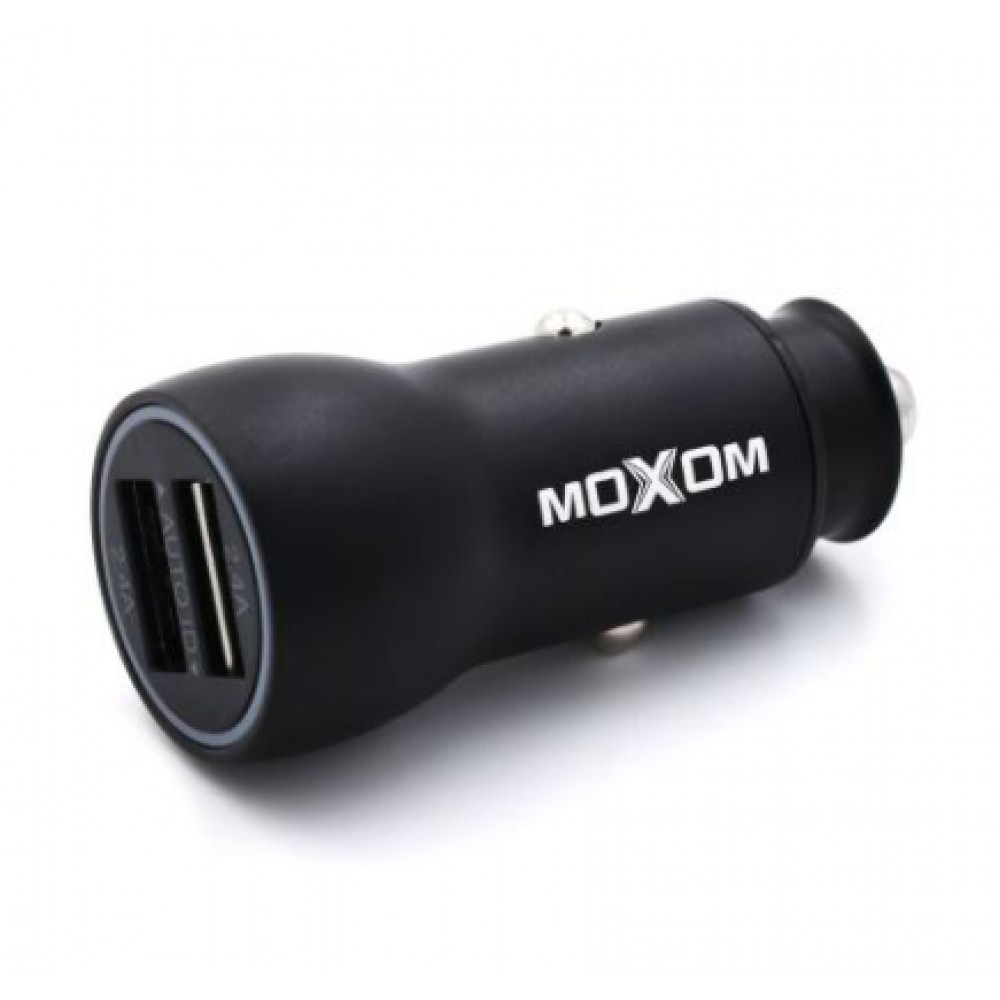 Зарядное автомобильное азу usb 2x Moxom MX-VC04 2.4A + micro черный