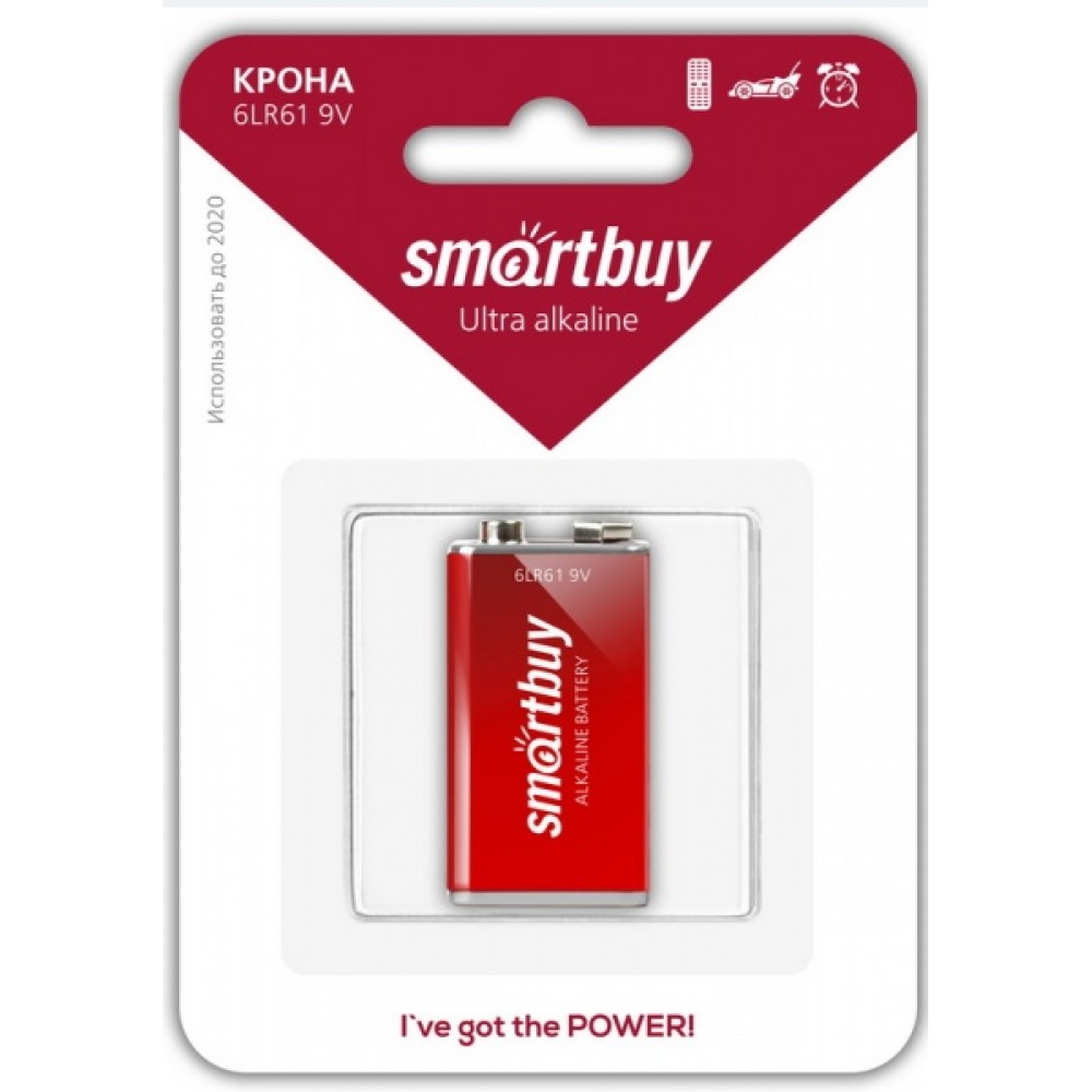 батарейка крона Smartbuy Ultra Alcaline 6LR61