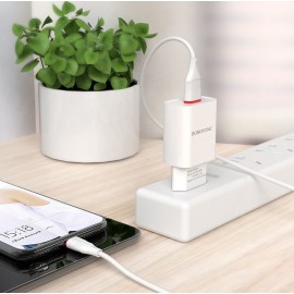 Зарядное сетевое сзу USB Borofone BA20A + micro бел