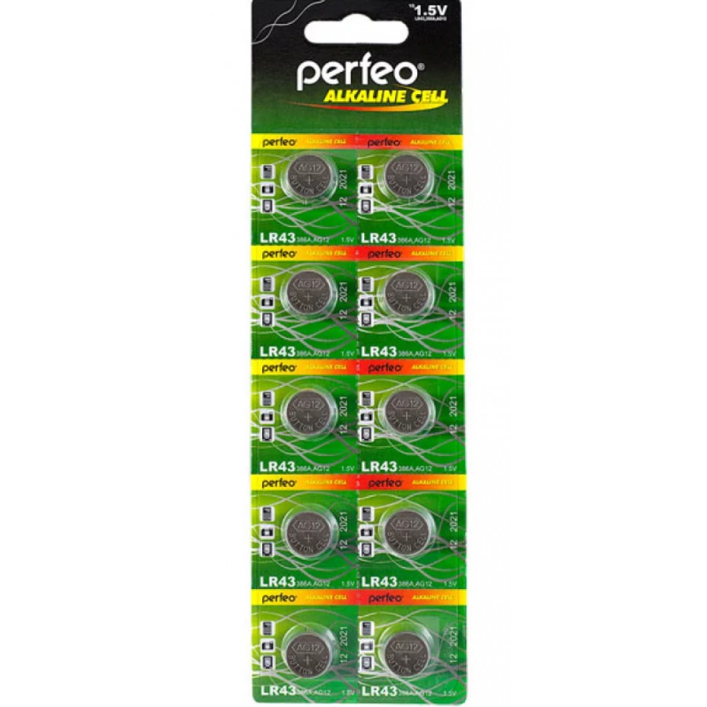 батарейка AG12 LR43 386A Perfeo
