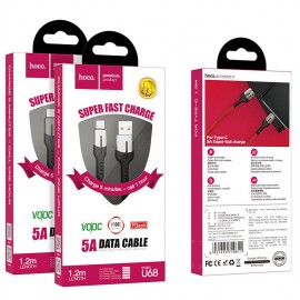 Кабель USB Type-C Hoco U68 5A черный