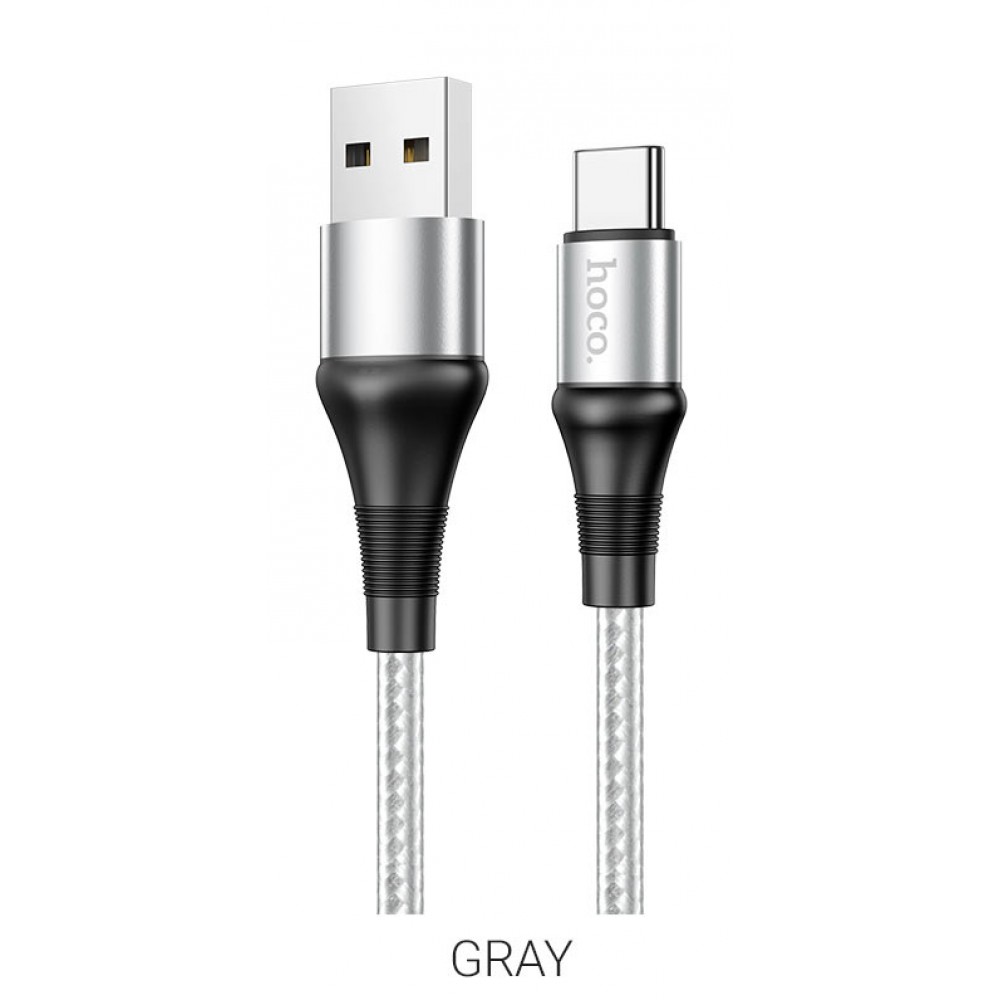 Кабель USB Type-C Hoco X50 серый