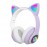 Наушники bluetooth Cat STN-28 с ушками LED фиолет
