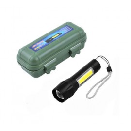 Фонарик XPE+COB.Light micro USB зум