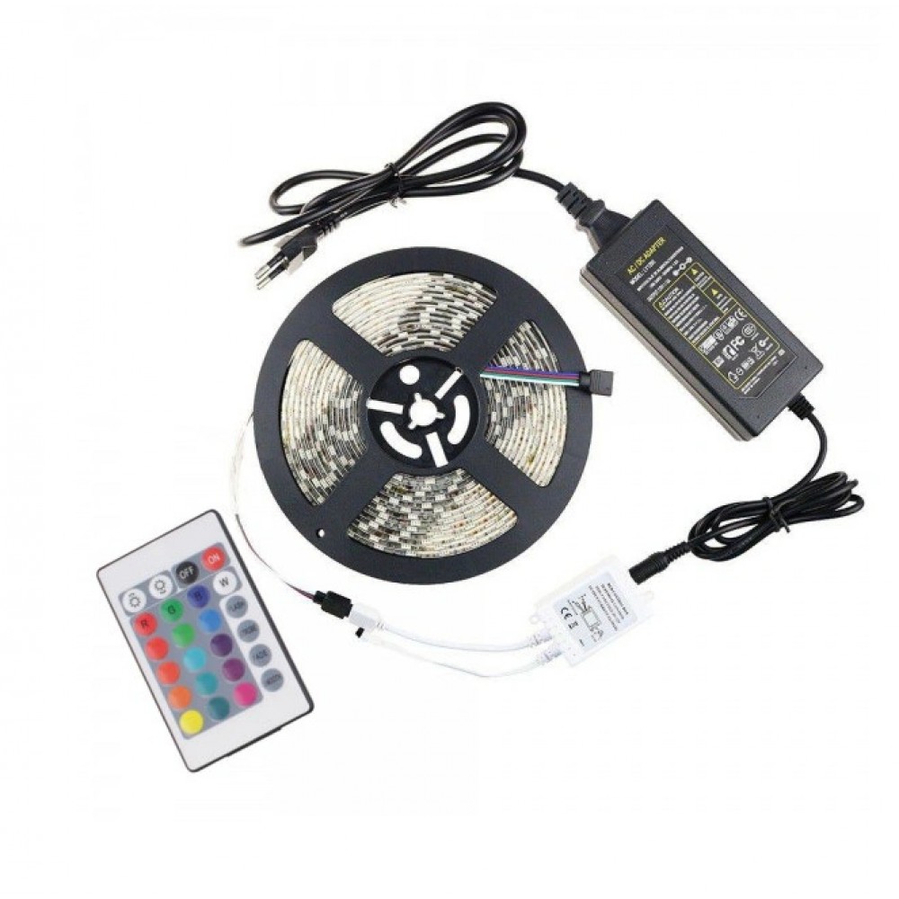 Лента Aurora-X Smart LED 5050 RGB 5m пульт, БП, bluetooth