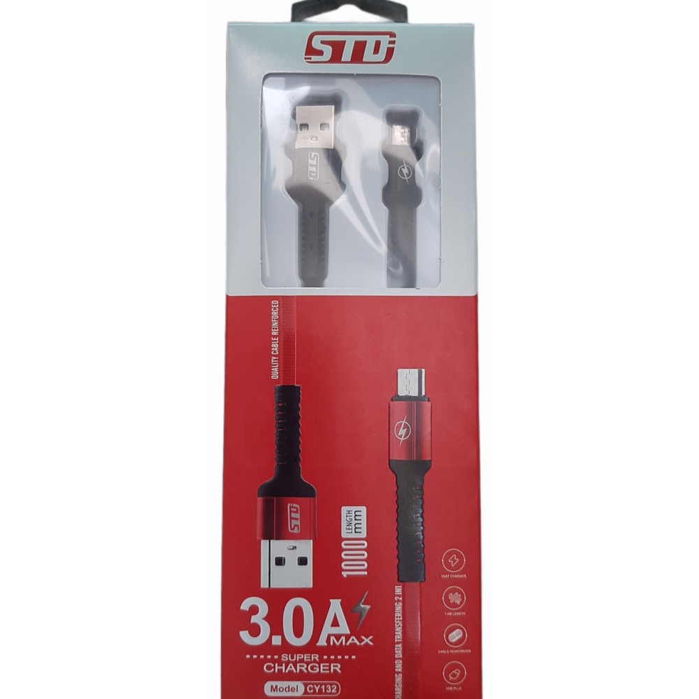 Кабель Micro USB STD CY132 1m черный