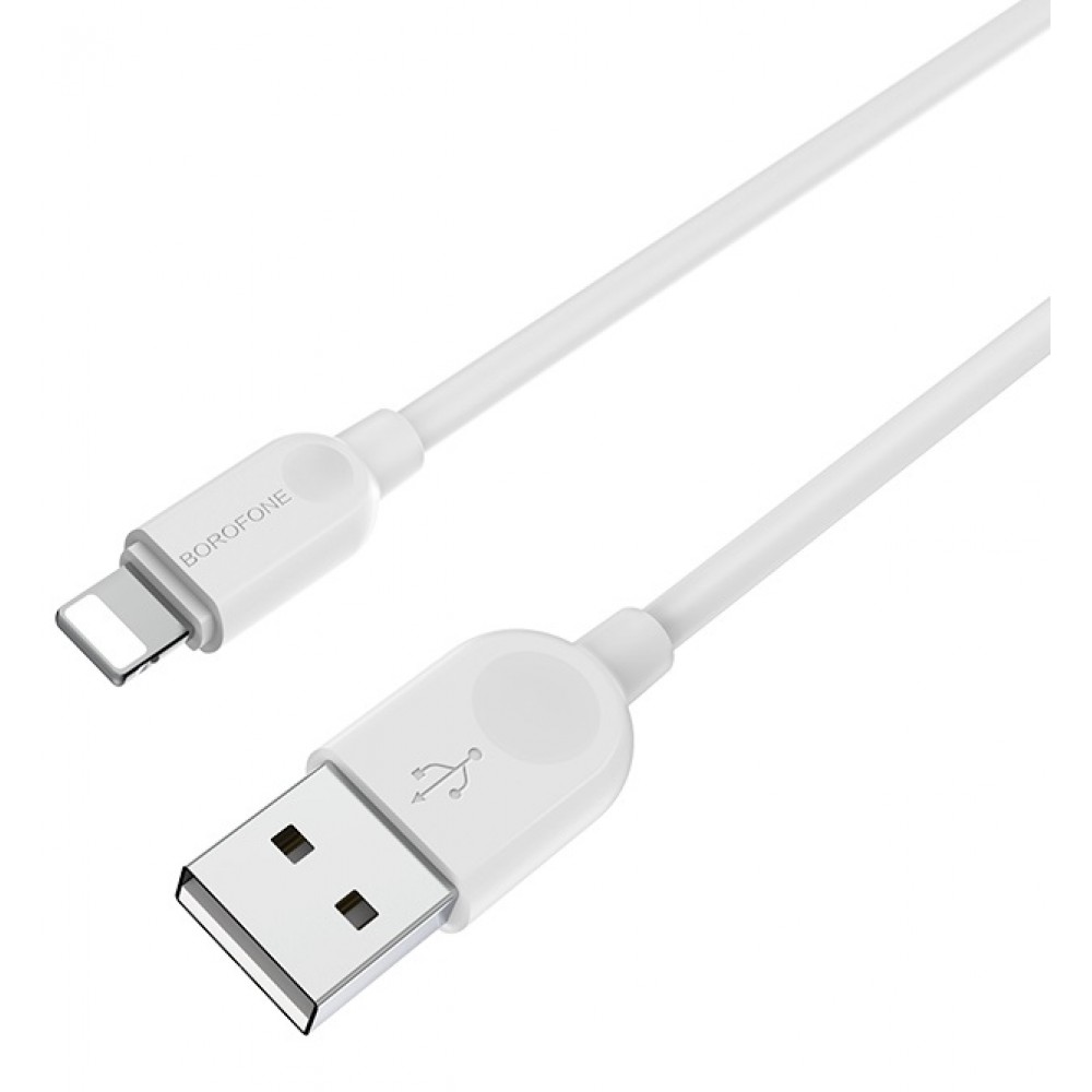 кабель для Apple Lightning USB Borofone BX14 3m бел