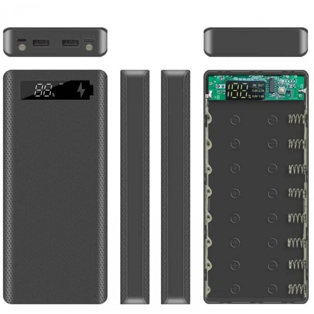 Power bank пустой корпус с платой 18650x8 L8 / M8