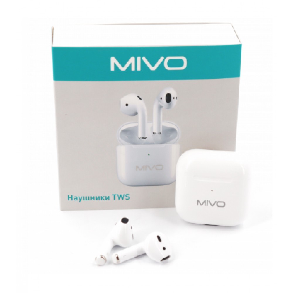 Наушники Bluetooth вкладыши MIVO MT-04 TWS вкладыши белые