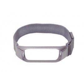 Ремешок металл для фитнес браслета Miband 3 / 4, серебр
