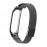 Ремешок металл для фитнес браслета Miband 3 / 4, черн