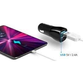 Зарядное автомобильное азу usb 2x Defender ECA-24 2.4a