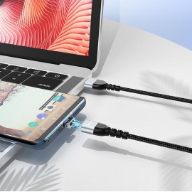 Кабель USB Type-C магнитный Hoco U96 черн