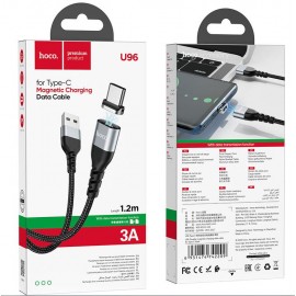 Кабель USB Type-C магнитный Hoco U96 черн