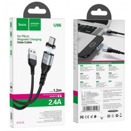 Кабель Micro USB магнитный Hoco U96 черн