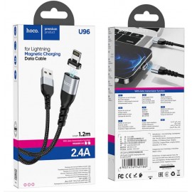 кабель для Apple Lightning USB магнитный Hoco U96 черн